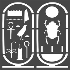 6"x6" Clear Plastic Stencil - Egyptian (SA166)