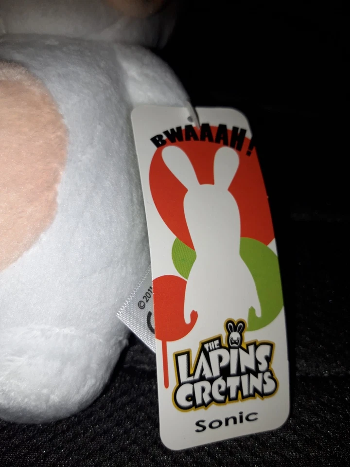 LD / Peluche Lapin Cretin Neuf Blanc Sonore Jemini Avec Etiquette Tbe 30 Cm - Photo 3/4