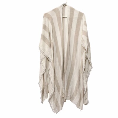 Zighilli striped shawl Wrap Made in Italy One Size Boho Hippie Artsy  Layered