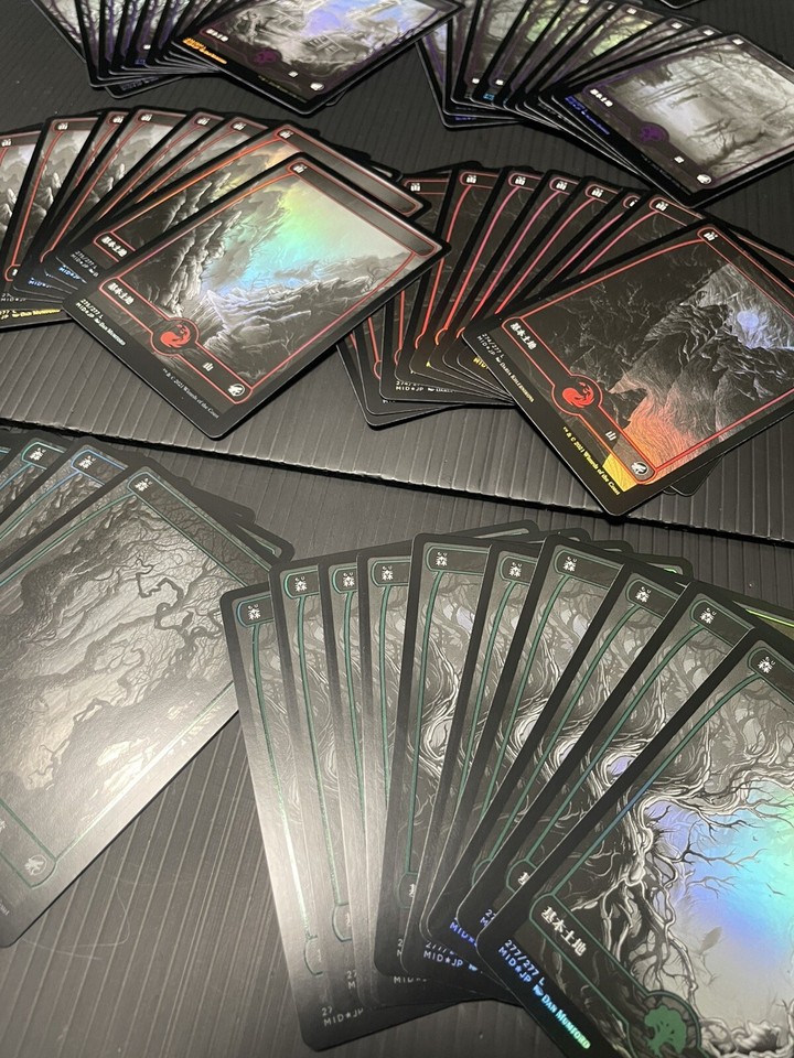 MTG Japanese Full Art land Set of 10 each Innistrad Midnight Hunt MID ...