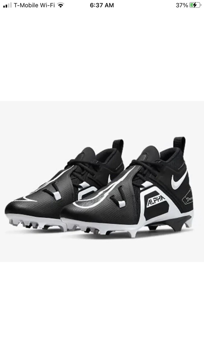 Nike Alpha Menace Pro 3 Black White Football Cleats Men display picture 1