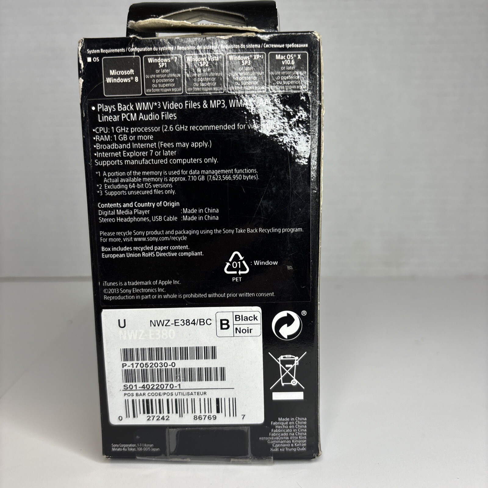 Sony Walkman NWZE384 8 GB E Series Digital Music Media Player Phots