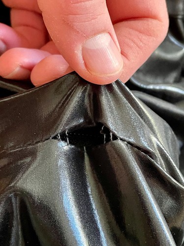 B-WARE Tuta Uomo 52-54 L Wetlook 3 Vie Zip Lucido Body Nero "Renato" - Foto 3 di 7