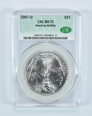 2001-D Buffalo Commemorative Silver Dollar MS70 CAC | eBay