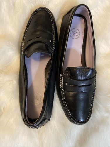 Johnston & Murphy Maggie Driving Moccasin Penny Loafer Leather Size 9M Black - Picture 7 of 9