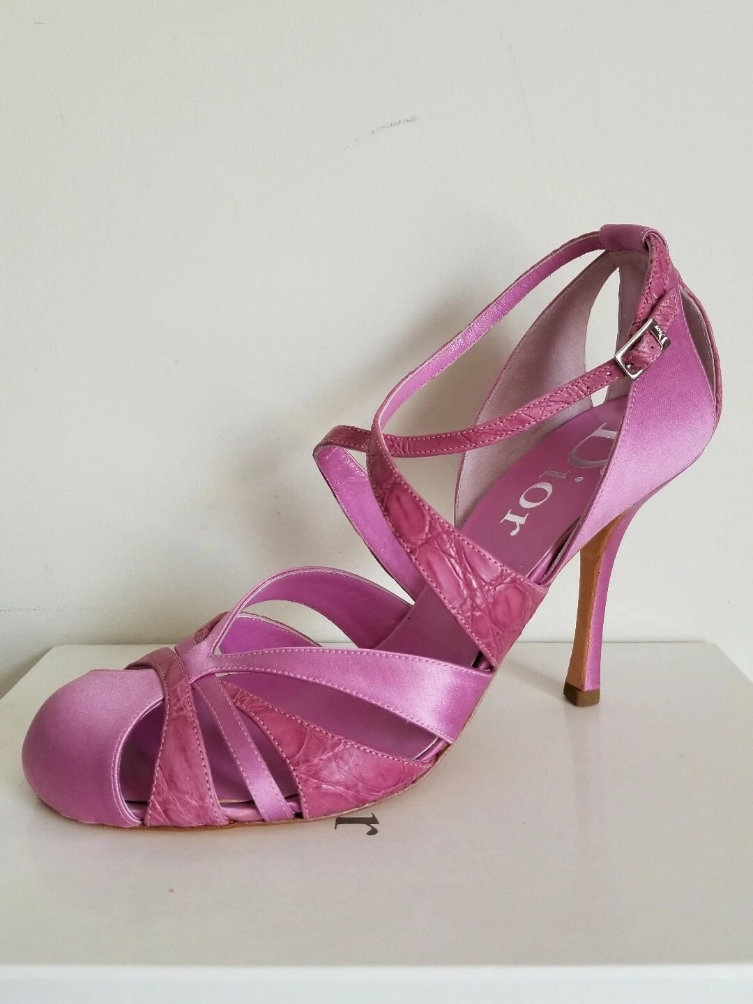 Escarpins sexy Christian DIOR GLAM NIGHT ROSE satiné J'AIME CHAUSSURES