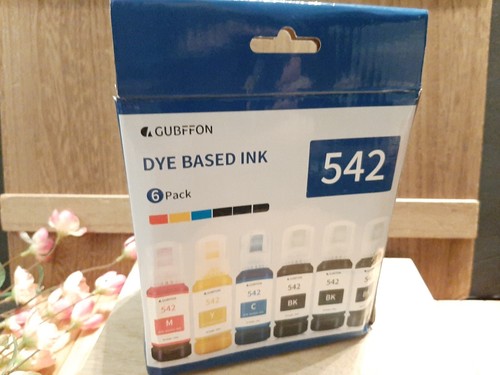 6 Pk 542 Ink Refill Bottles Compatible for Eco tank Pro ET-5150 ET-5170 ET-5180 - Photo 5/5