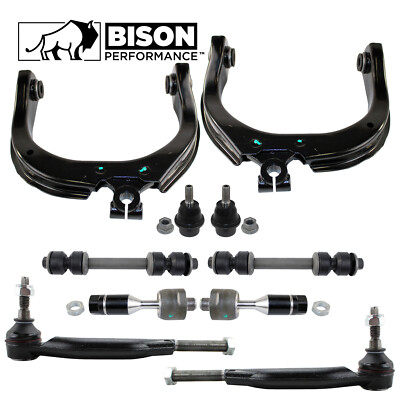 Bison Performance 10pc Front Upper Control Arm Sway Bar Tie Rod Kit For GMC Saab