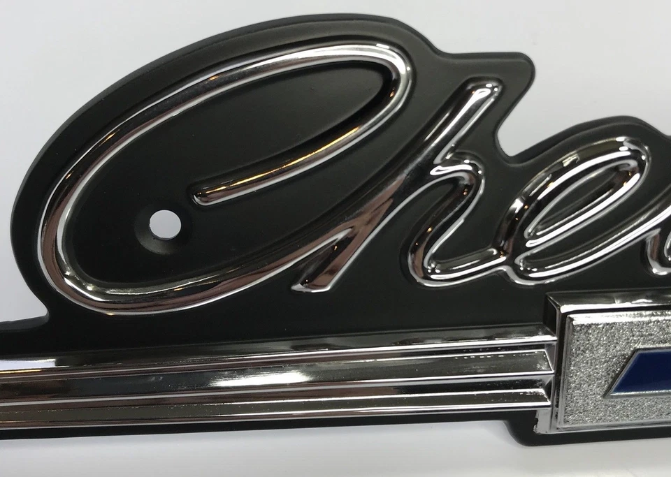 Pajarita Chevrolet Script 1966 emblema parrilla estándar IMPALA Belair Biscayne Foto 4 de 4