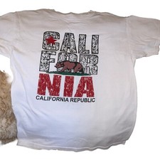 White Shirt With California On The Front Size
