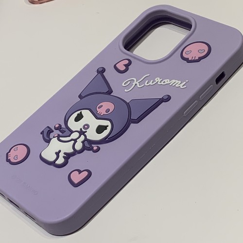 Coque iPhone 14 Pro Max SANRIO Kuromi silicone violet design 3D pour collection - Photo 2 sur 4