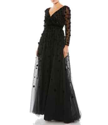 navy formal long dress Elegant Velvet Bodice Tulle Long Formal Dress, Navy Blue Party Dress –  Cutedressy