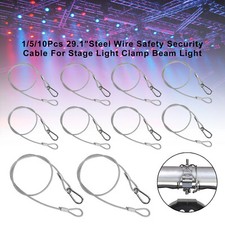 1/5/10Pcs 29.1"Steel Wire Safety Security Cable For Stage Light Clamp Beam US