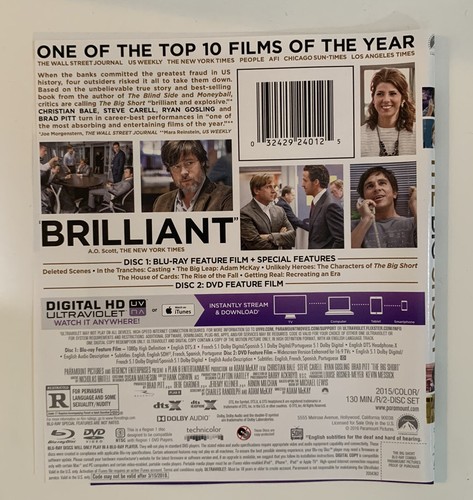 The Big Short (Blu-ray, 2015) 32429240125 | eBay