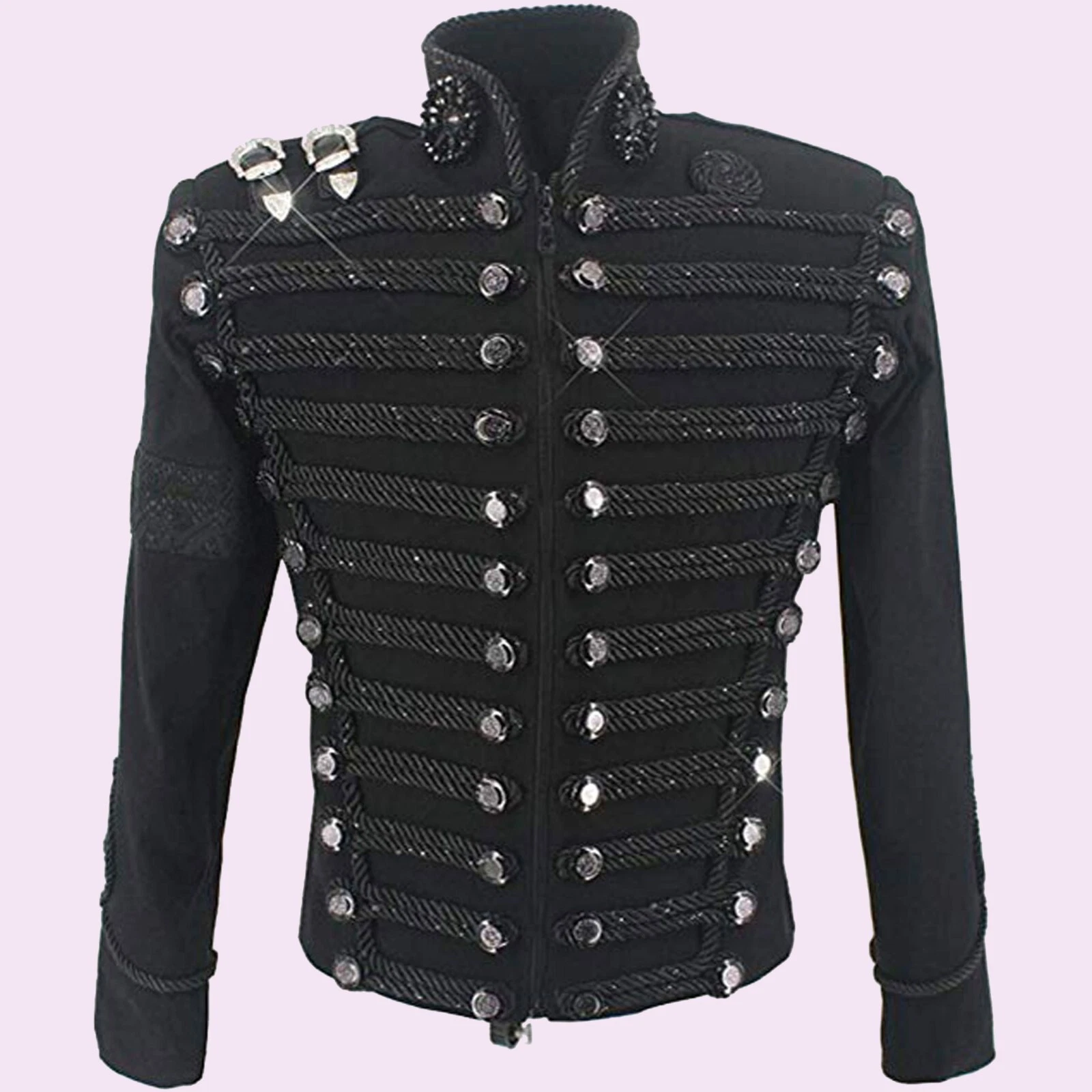 Men's Michael Jackson, England Style Retro, Black Military Jacket