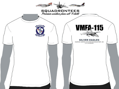 VMFA-115 Silver Eagles Squadron T-Shirt D3, USMC Licensed Product