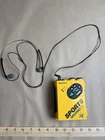 Vintage Sony WM-F5 Sports Walkman Yellow Radio Cassette Player Headphones Japan