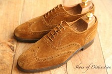 Crockett & Jones Ludgate Tan Brown Suede Oxford Brogue Shoes UK 9.5 US 10.5