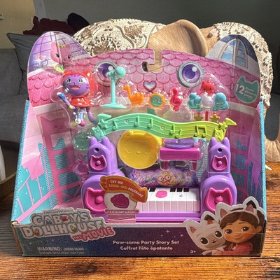 Gabby's Dollhouse Paw-some Party Story Doll Playset w/ Figures, 12pc, Ages 3+