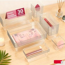 30-tlg Organizer Set für Schublade Küche Bad Büro Schminktisch Make-up