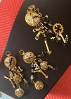 Lunch At The Ritz Steampunk 1980s Clockwork Earrings Pendant Brooch Retired Runw — photo 8