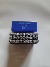 Letter Punch Set 3mm 1/8" 27Pcs. Appear To Be Never Used