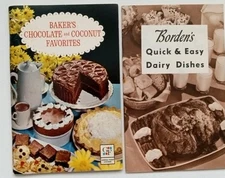 Vintage Recipe Pamphlets Baker's Chocolate & Borden's Dairy 1949 & 1962