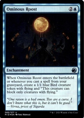 Ominous Roost 65 Innistrad: Midnight Hunt Magic: The Gathering (FOIL) NM