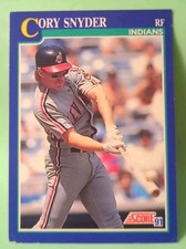 1991 Score - Cory Snyder #19 - Cleveland Indians 