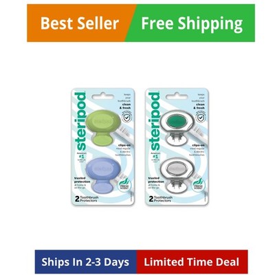 Clip-On Toothbrush Protector, Keeps Toothbrush Fresh and Clean, Fits Most Man...