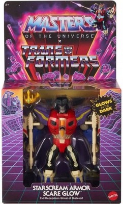 【未開封】トランスフォーマー マスターズオブザユニバース スケアグロウ スタスク Masters of the Universe X Transformers Starscream Armor Scare Glow