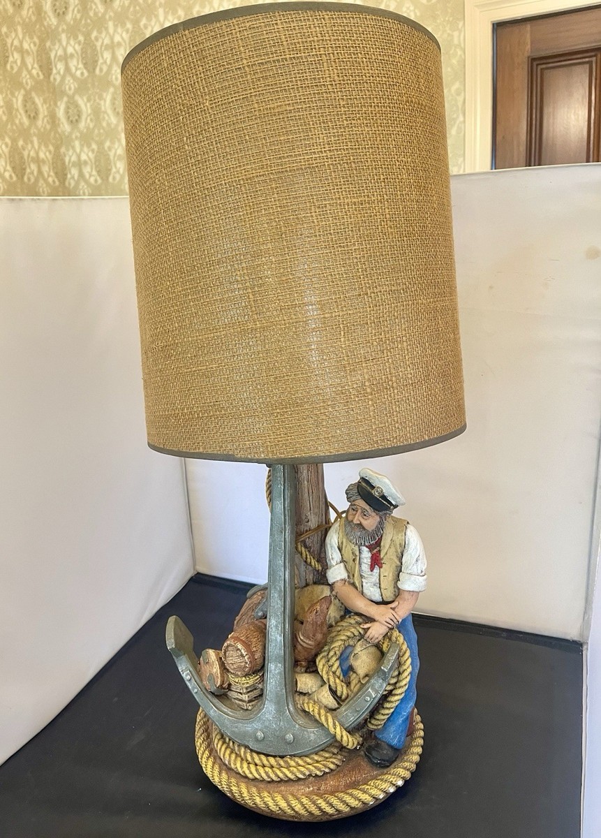 Stainmaster Nautical Ship Builder Captain Ocean Large Lamp W/Shade