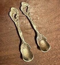 X2 VINTAGE Small Sterling Silver Sugar Salt Spice Party Spoons