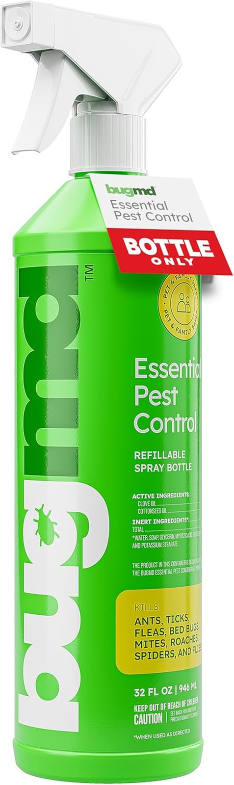 Empty Refillable Spray Bottle 32 Oz. for Use Pest Control Essential Oil Concentr