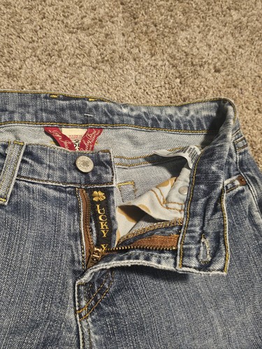 Lucky Brand Easy Rider Jeans Women Size 0/25 Button Fly Medium Wash Made in USA - Picture 3 of 10