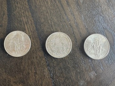 100 pesos 1978 Mexico (price is for 3); 0.643 troy ounce silver each