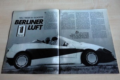 MOT 17/1987 Treser TR1 in einer ersten Vorstellung auf 4 Seiten