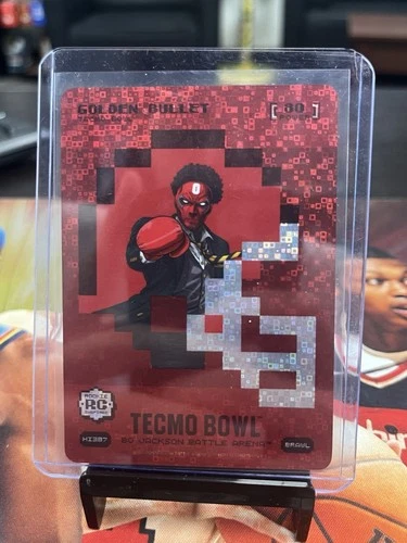 Tecmo Bowl Bo Jackson Red Helmet Golden Bullet Rookie #HI387 Brawl PWR 80 TK