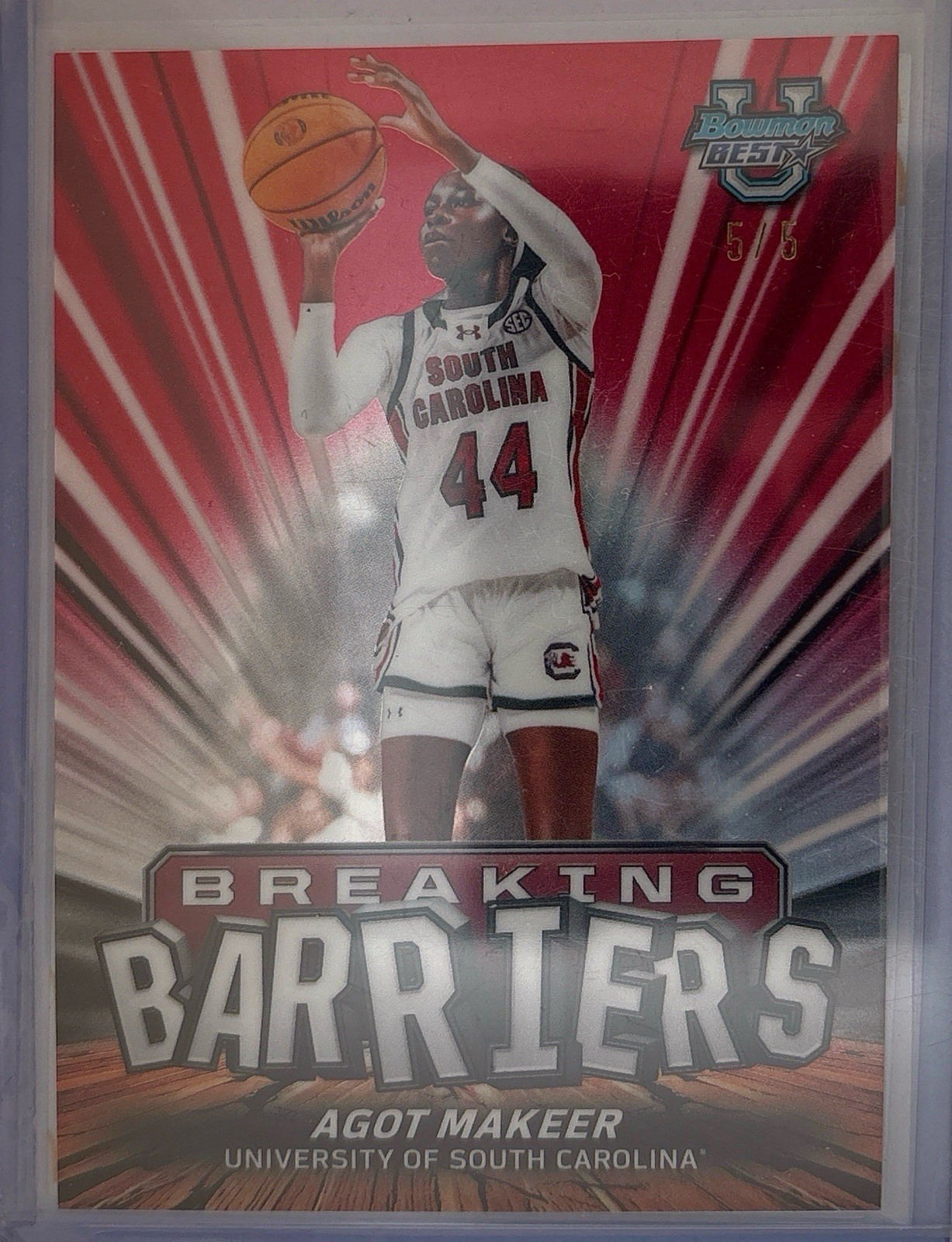 Topps 2025-26 Bowman's Best Breaking Barriers Agot Makeer SC BB-6 #/5