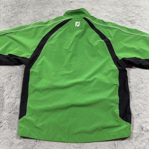 FootJoy DryJoys Jacket Mens Large Green Black Waterproof Tour Collection Golf - Picture 5 of 11