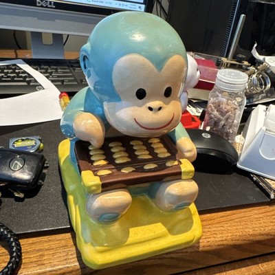 Wells Fargo Blue Monkey with Abacus Promotional Coin Bank 2015