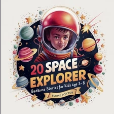 20 Space Explorer Bedtime Stories For Kids Age 3 - 8 by Blume Potter Paperback B