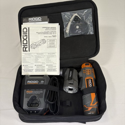 #ad Ridgid Job Max 12v R8223500 Power Handle W Multi Tool Charger Battery amp; Bag $120.00