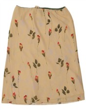 Urban Outfitters Womens A-Line Skirt Medium W28 Yellow Floral Polyester DX14