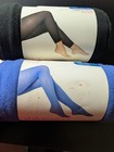 2 Pair Xhilaration Size Med/Tall Tights Low Rise Black/Footless Blue/Footed New — photo 4