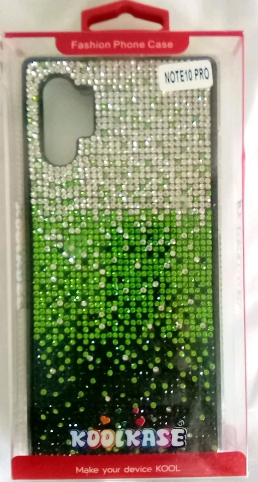 适用于三星 Galaxy Note 10/Note 10 Pro Diamonds Matrix 绿色手机壳 — 第 3/3 张图片