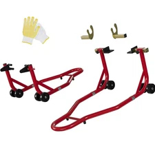 900lbs Motorcycle Front & Rear Stand Lift Spoolift Paddock Swingarm Bike Support