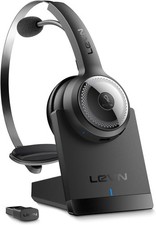 Wireless Headset with Mic for Work, Wireless Headset Charging Base, Noise Ca...