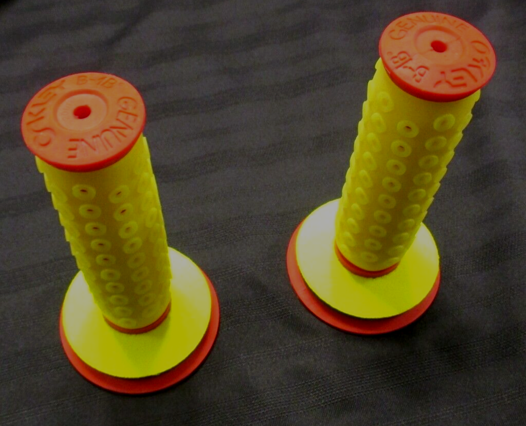 OAKLEY GRIPS B1-B NEW RED W NEON SUBLIME SLEEVES & NEON DONUTS BMX