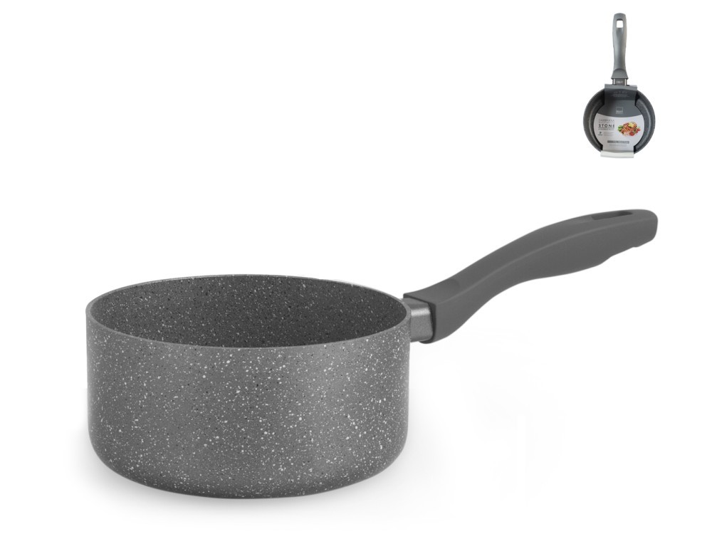 H&h Casserole 1 Handle With Stone Gray Aluminum With Non-Stick Cms. 16
